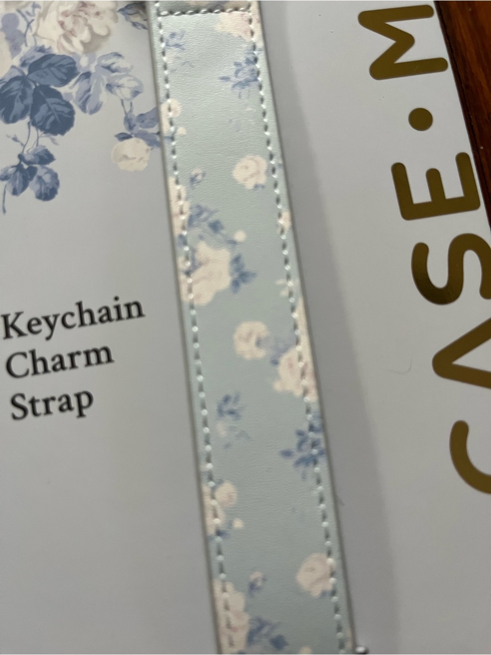 LoveShackFancy CASE•MATE Light Blue Floral Keychain Charm Strap NWT Listing 1 - Picture 3 of 6